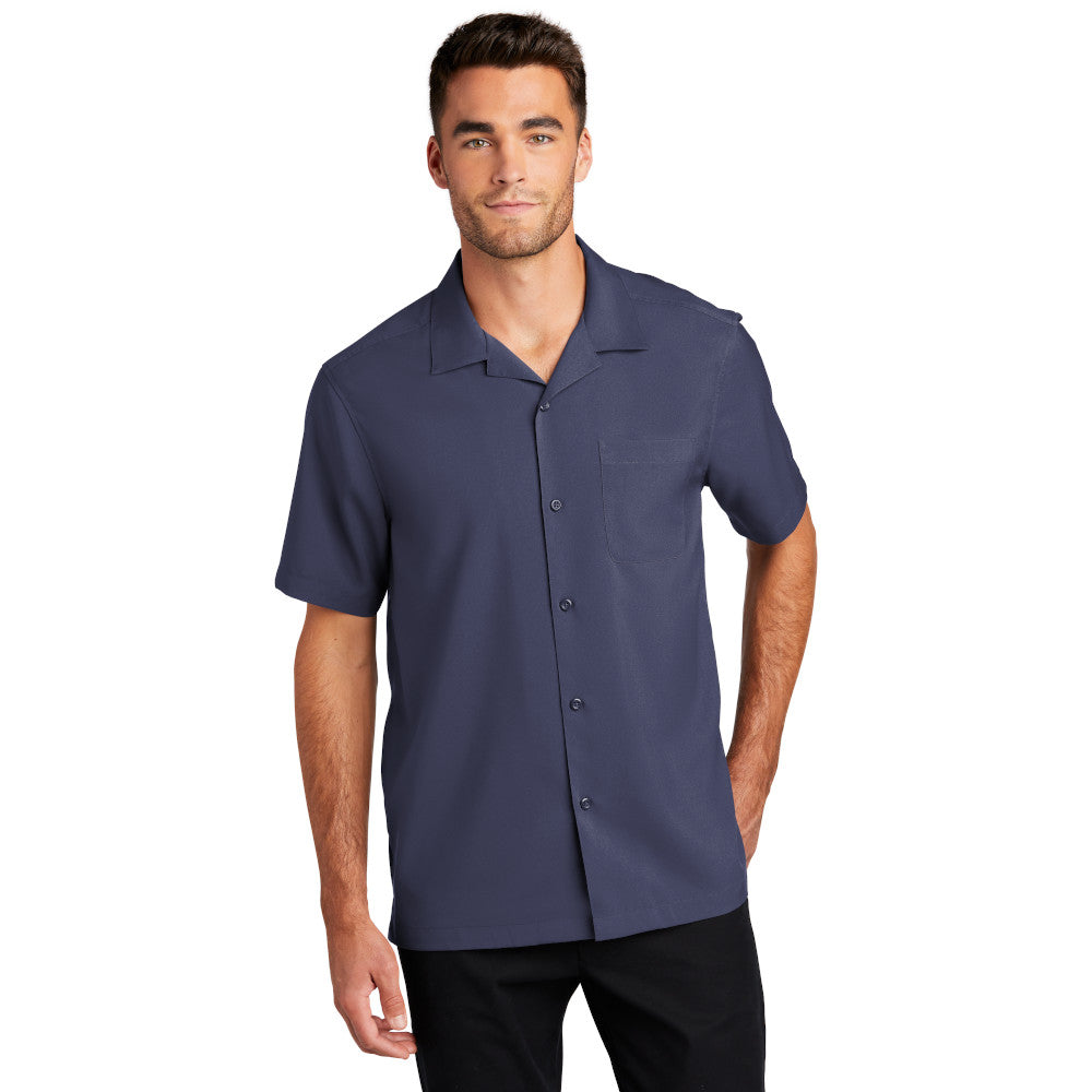Port Authority Short Sleeve Performance Staff Shirt Embroidered – White