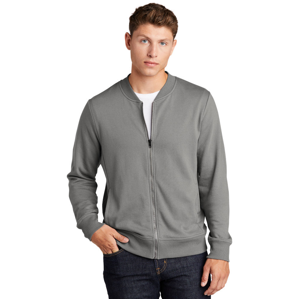 Sport-Tek Lightweight French Terry Bomber Embroidered – Grey Concrete