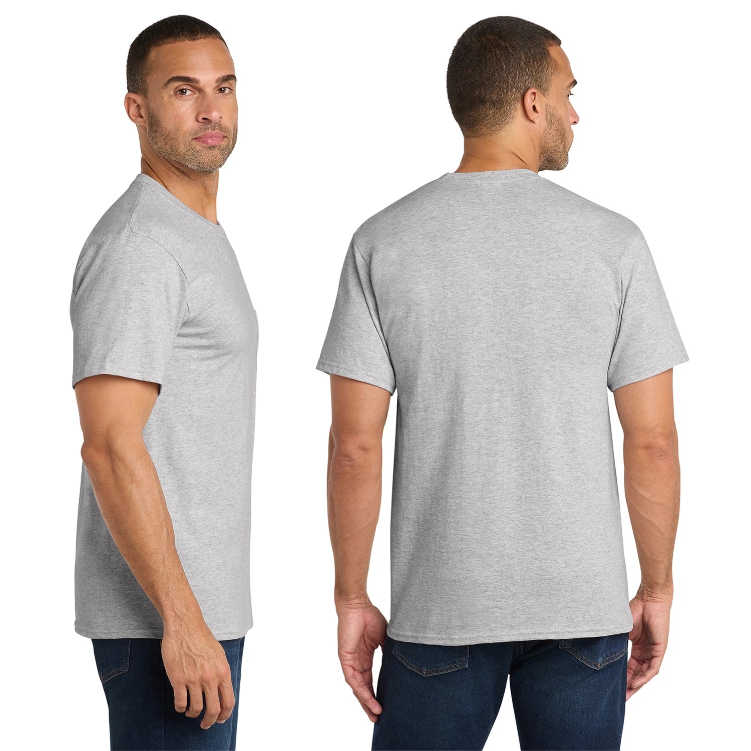 Port & Co Decorated Core Cotton Pocket Tee