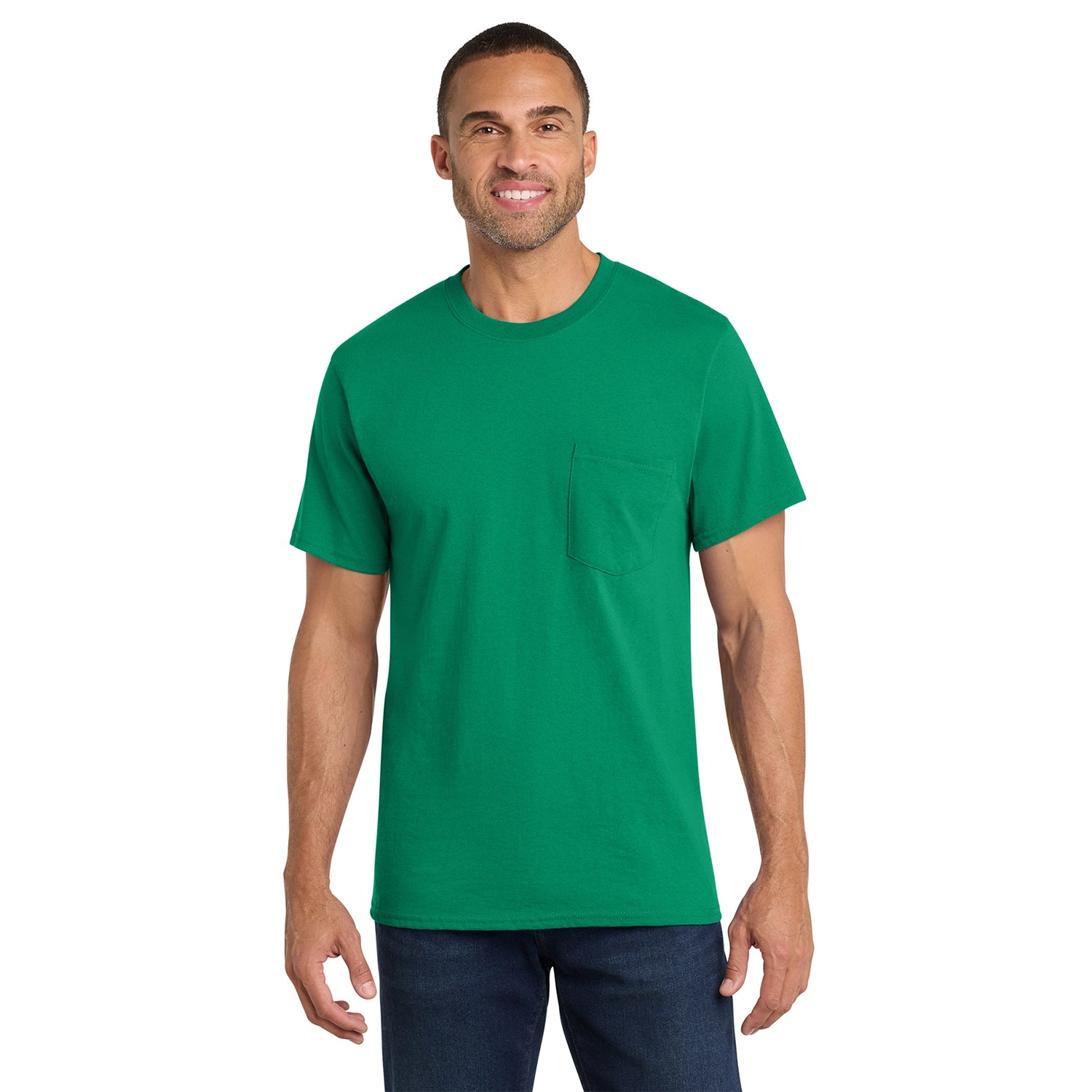 Port & Co Decorated Core Cotton Pocket Tee