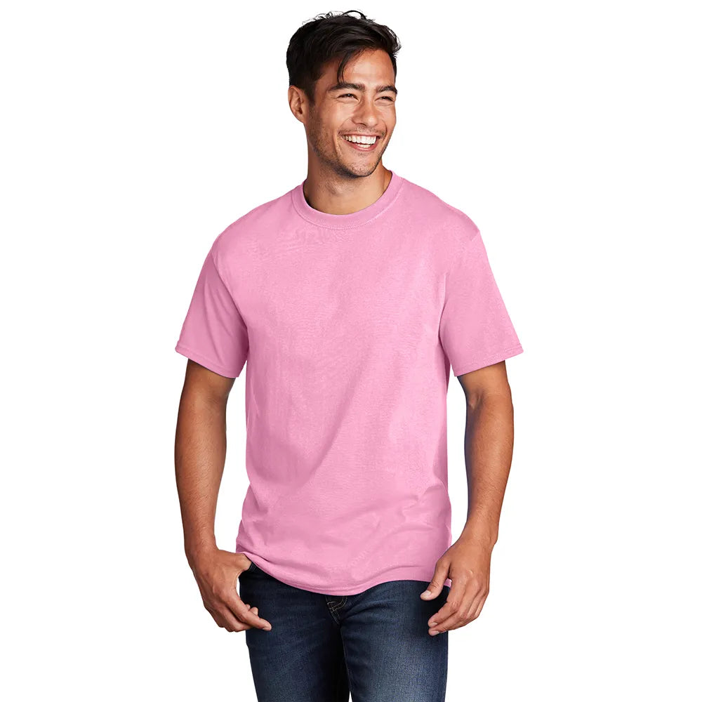 Port & Company Core Cotton Tee Decorated - Candy Pink