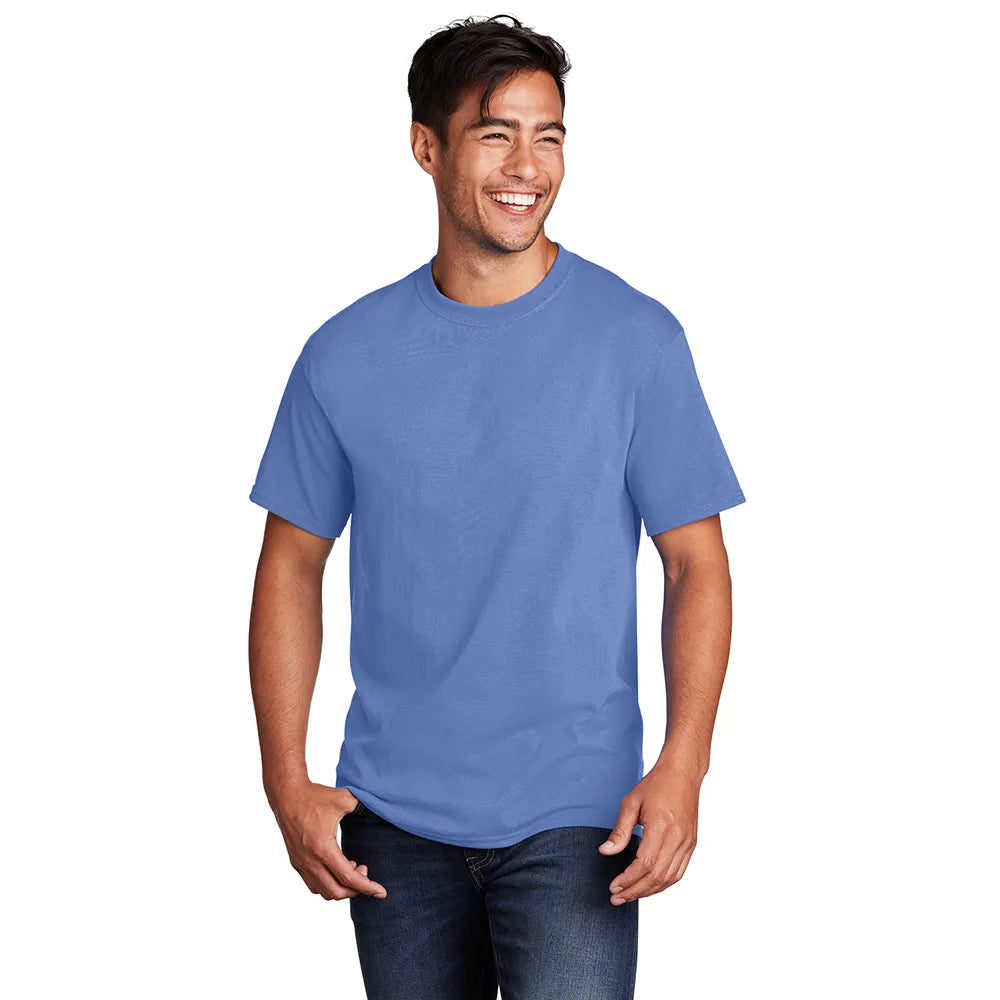 Port & Company Core Cotton Tee Decorated - Carolina Blue