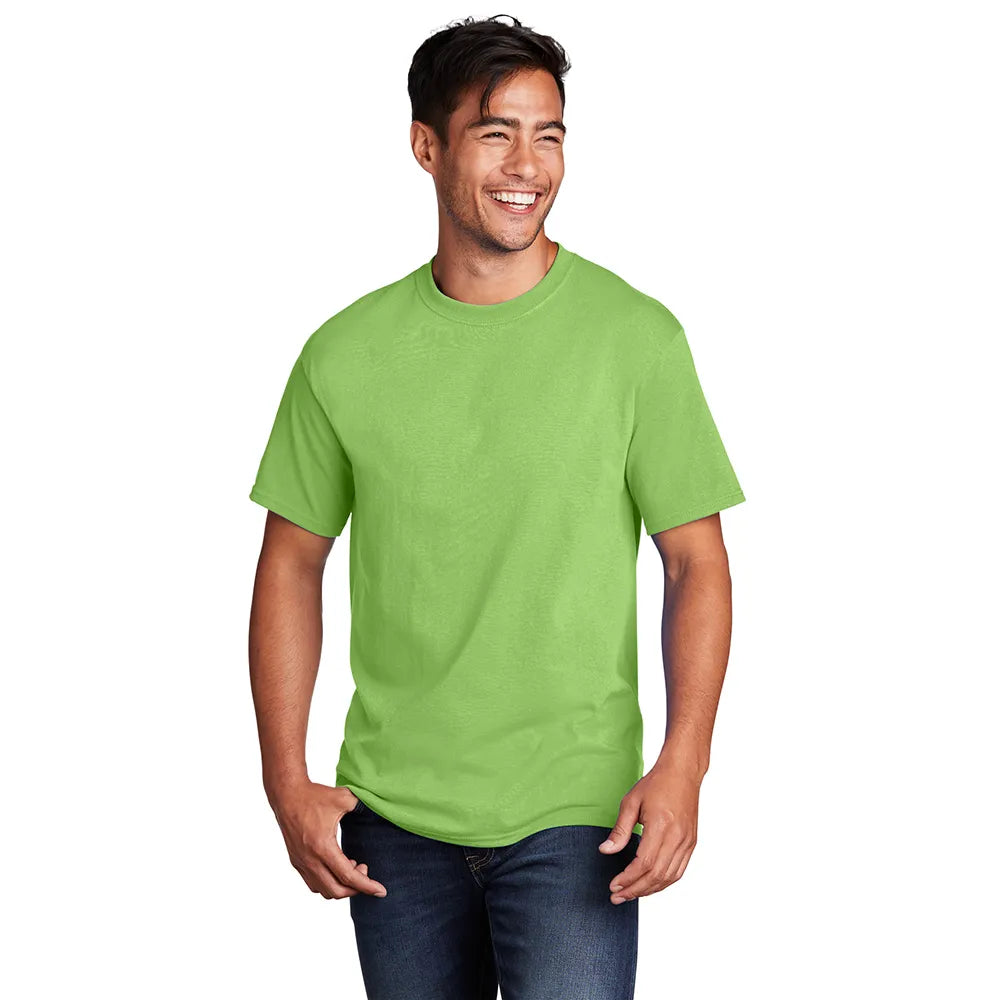 Port & Company Core Cotton Tee Decorated - Lime Green