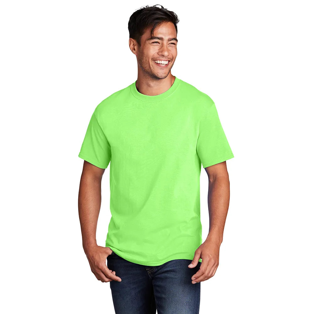 Port & Company Core Cotton Tee Decorated - Neon Green