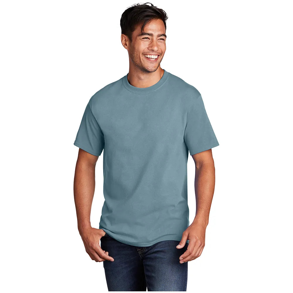Port & Company Core Cotton Tee Decorated - Stonewashed Blue
