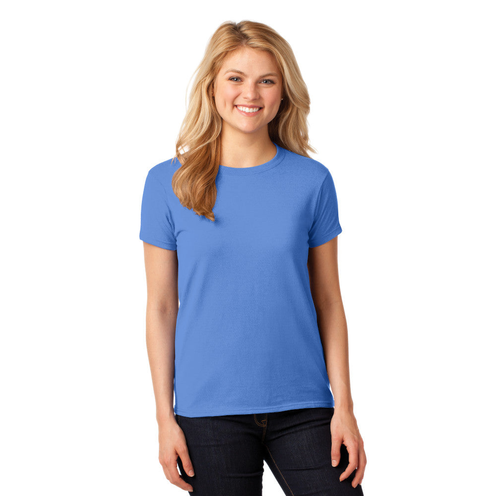 Gildan Women's Heavy Cotton 100% Cotton T-Shirt Decorated - Carolina Blue