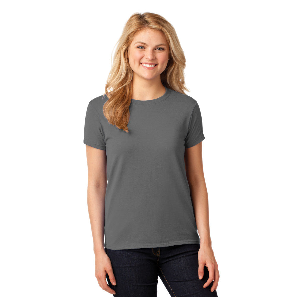 Gildan Women's Heavy Cotton 100% Cotton T-Shirt Decorated - Charcoal Grey