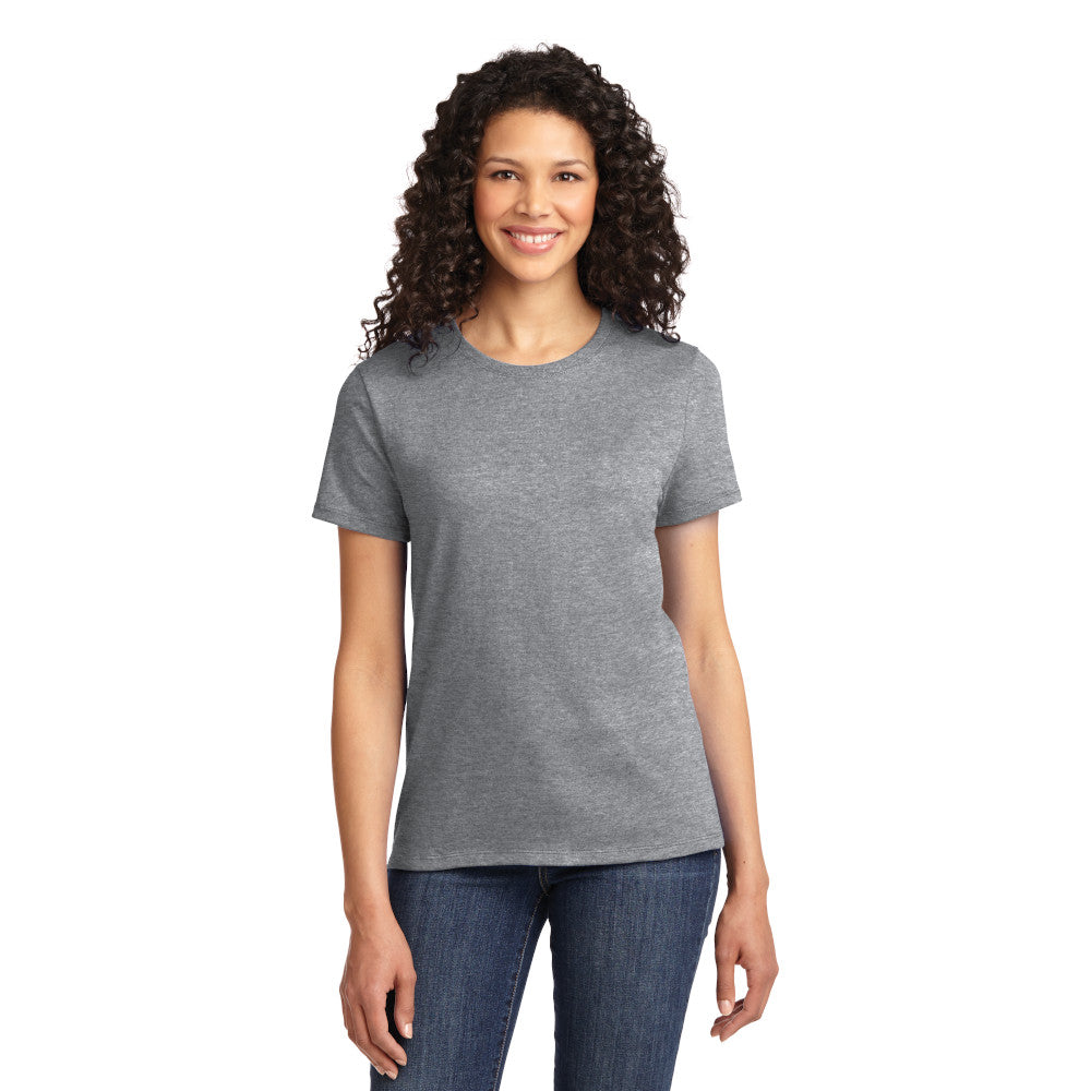 Port & Company Women's Essential Tee Decorated - Athletic Maroon Red