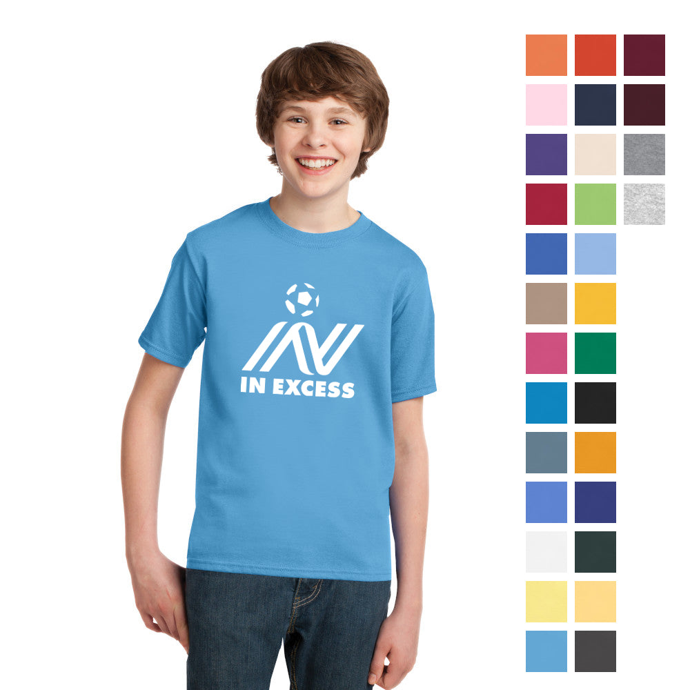 Port & Company Youth Essential Tee Decorated - Yellow