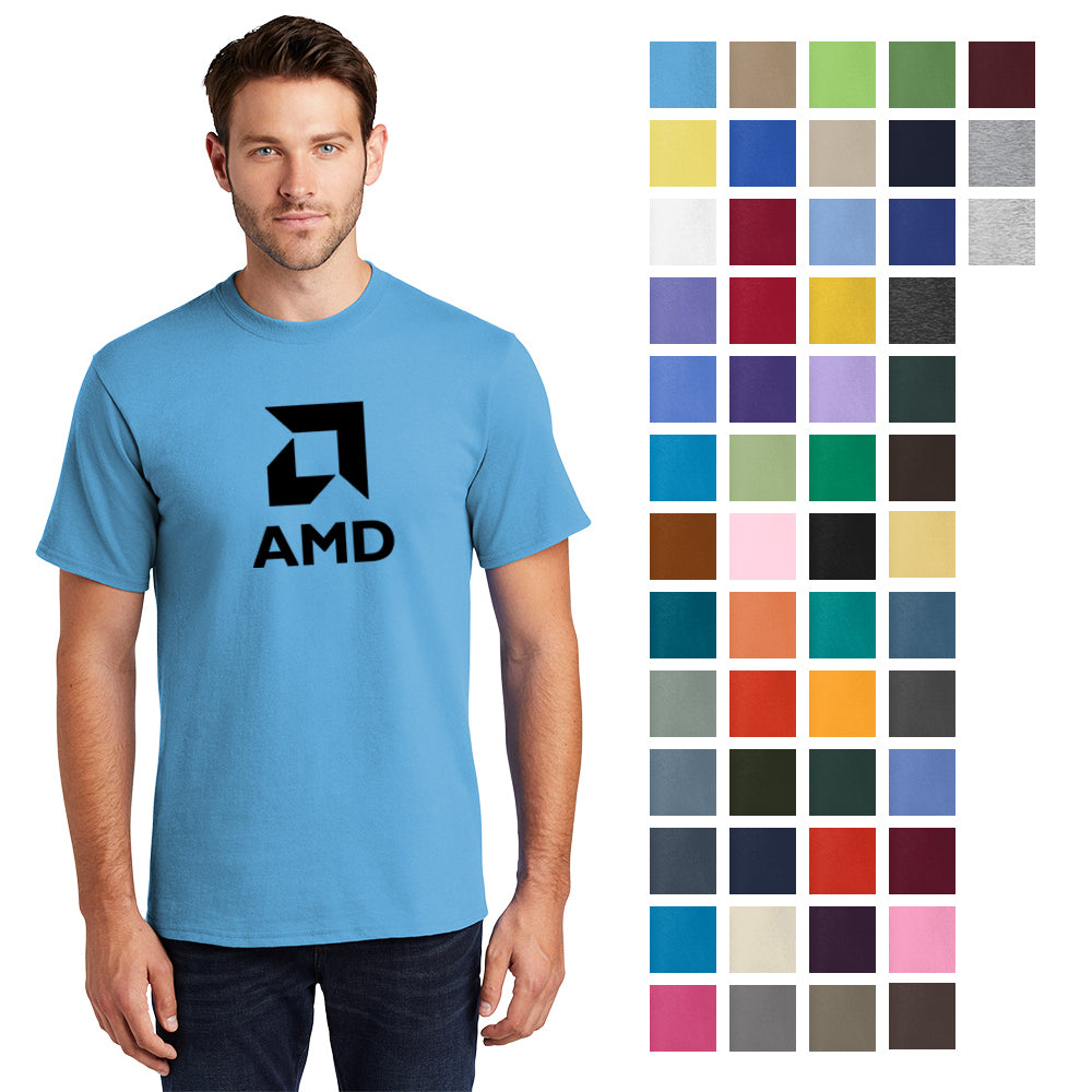 Port & Company Essential Tee Decorated - Aquatic Blue