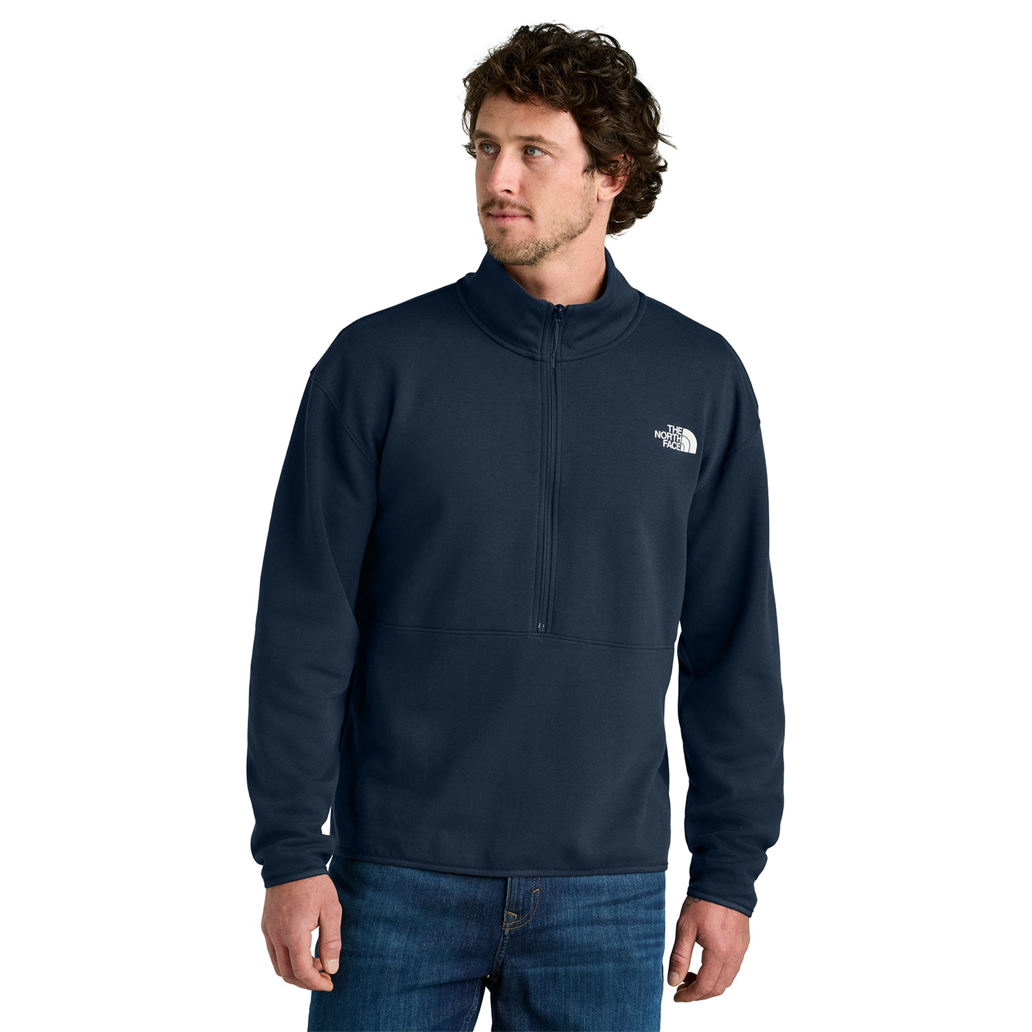 The North Face Double-Knit 1/2-Zip Fleece Embroidered – Summit Navy