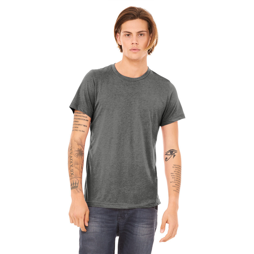 BELLA+CANVAS Unisex Triblend Short Sleeve Tee Decorated - Ice Blue Triblend