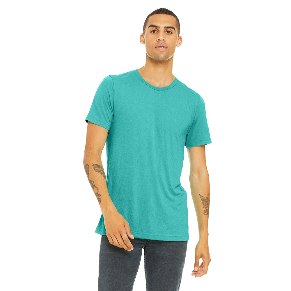 BELLA+CANVAS Unisex Triblend Short Sleeve Tee Decorated - Solid Black Triblend