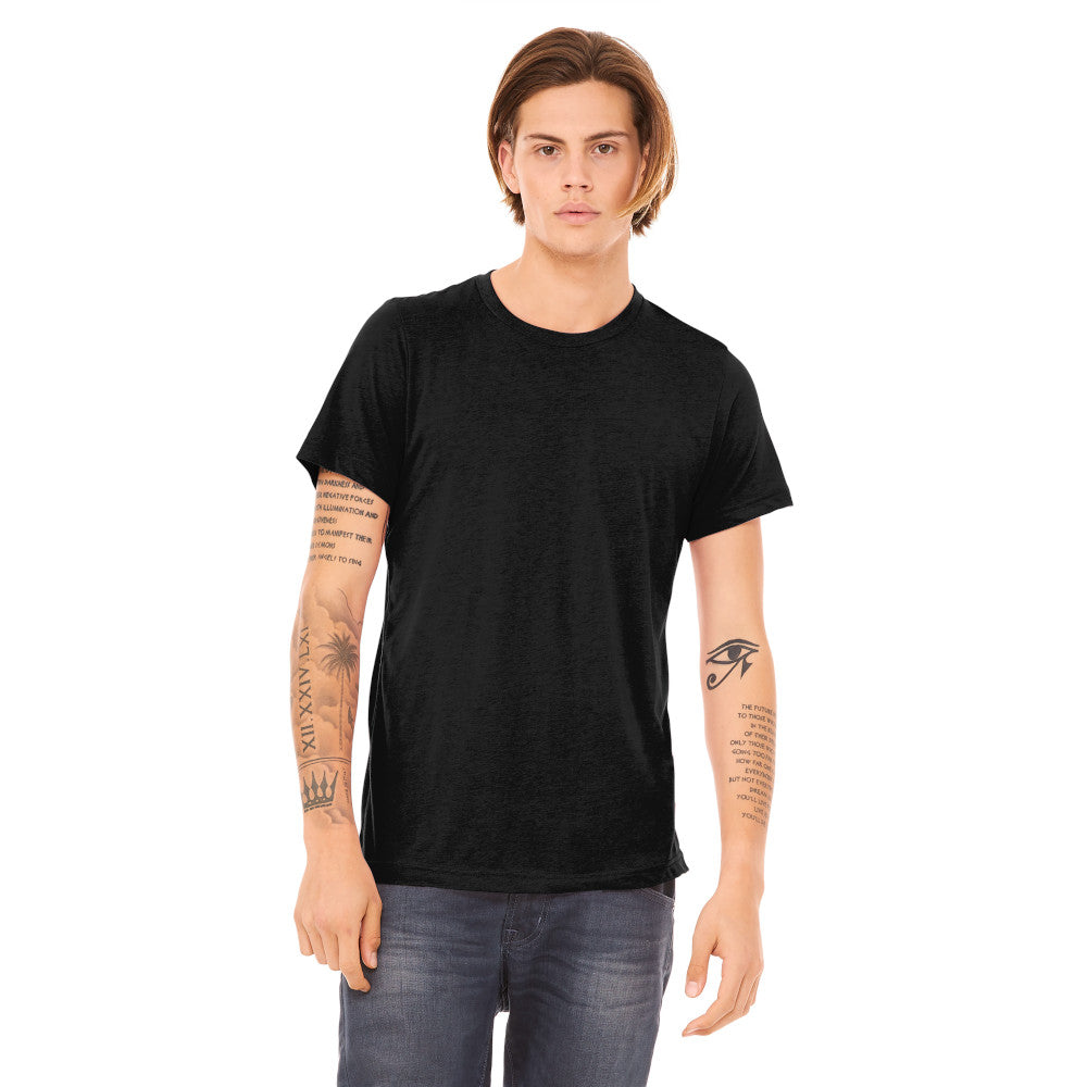 BELLA+CANVAS Unisex Triblend Short Sleeve Tee Decorated - Blue Triblend