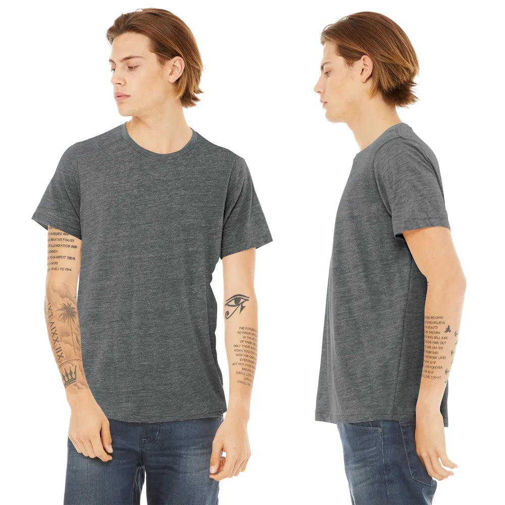 BELLA+CANVAS Unisex Poly-Cotton Short Sleeve Tee Decorated - White Slub