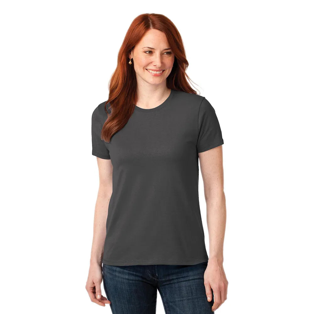 Port & Company Women's Core Blend Tee Decorated - Charcoal Grey