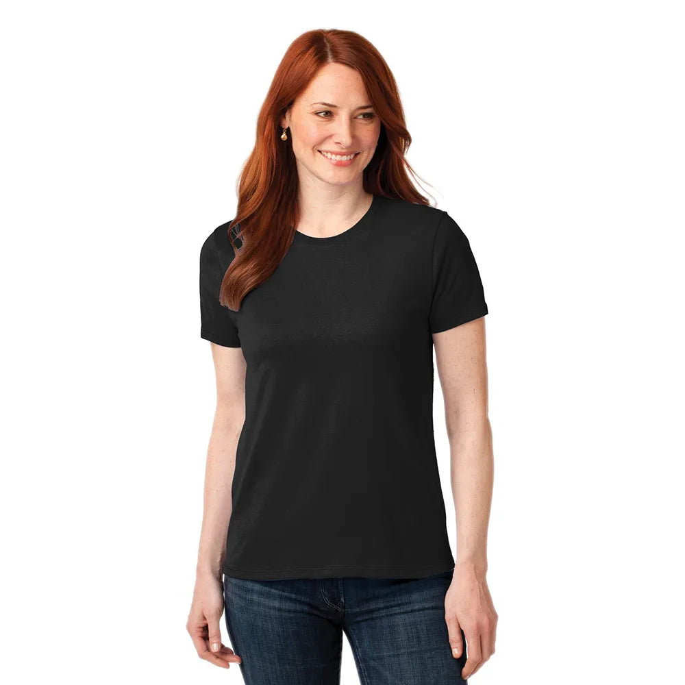 Port & Company Women's Core Blend Tee Decorated - Jet Black