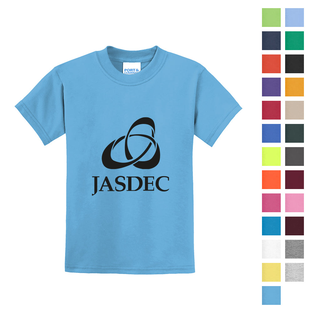 Port & Company Youth Core Blend Tee Decorated - Yellow