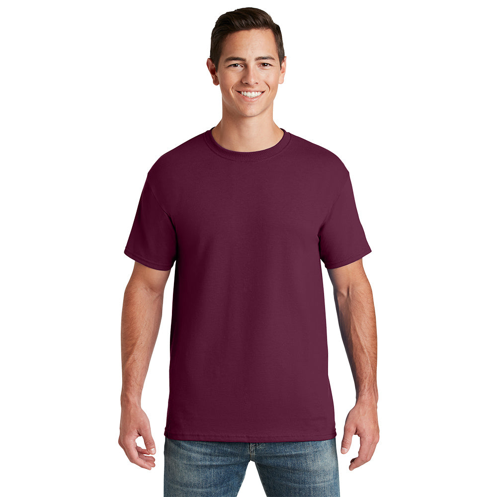 Jerzees - Dri-Power 50/50 Cotton/Poly T-Shirt Decorated - Maroon Red