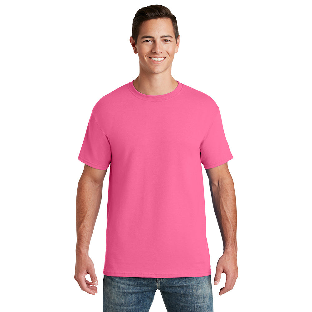 Jerzees - Dri-Power 50/50 Cotton/Poly T-Shirt Decorated - Neon Pink