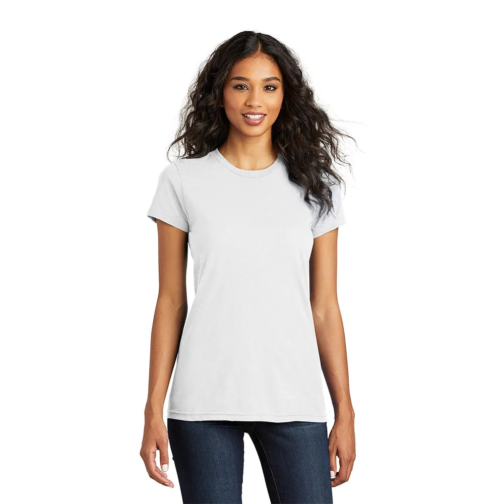 District Women’s Fitted The Concert Tee Decorated - White