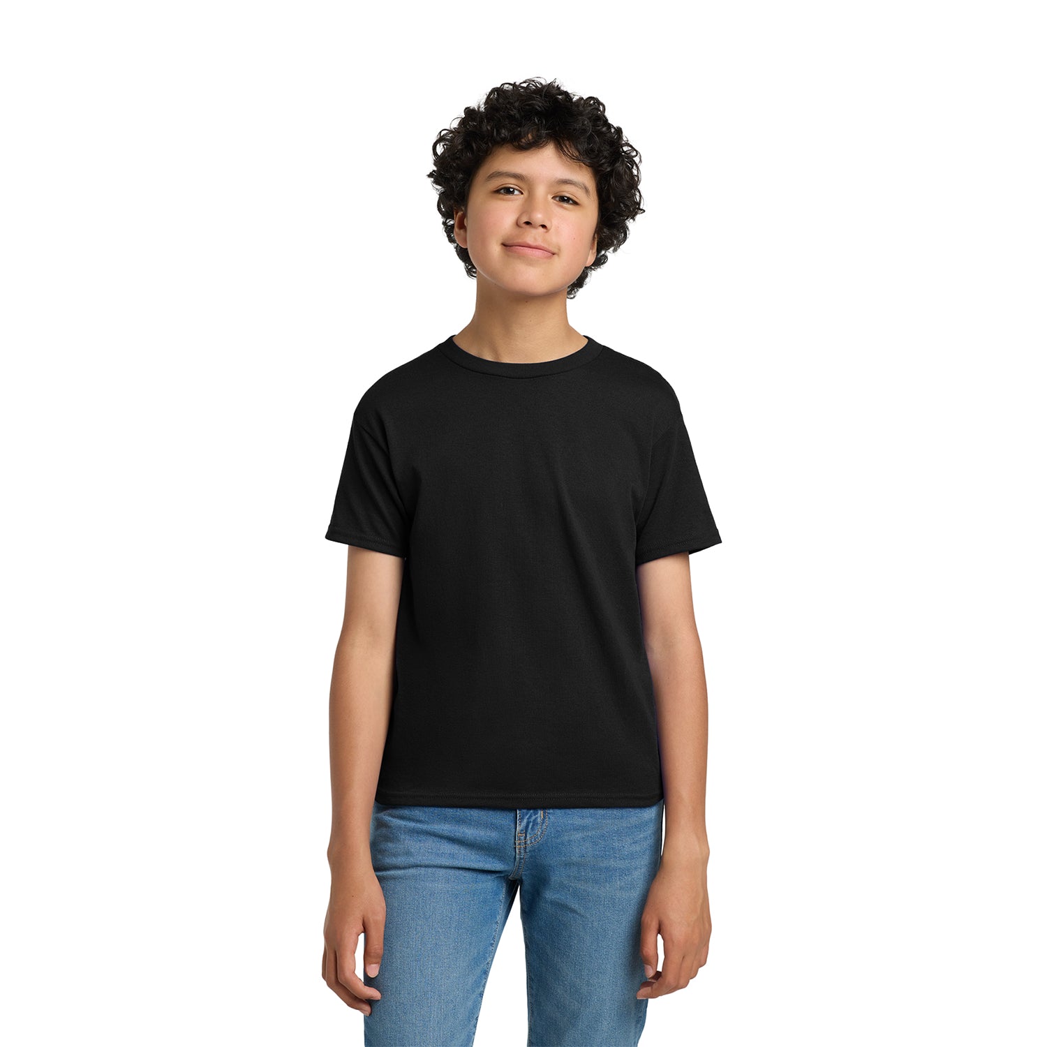 Hanes - Youth EcoSmart 50/50 Cotton/Poly T-Shirt Decorated - Black