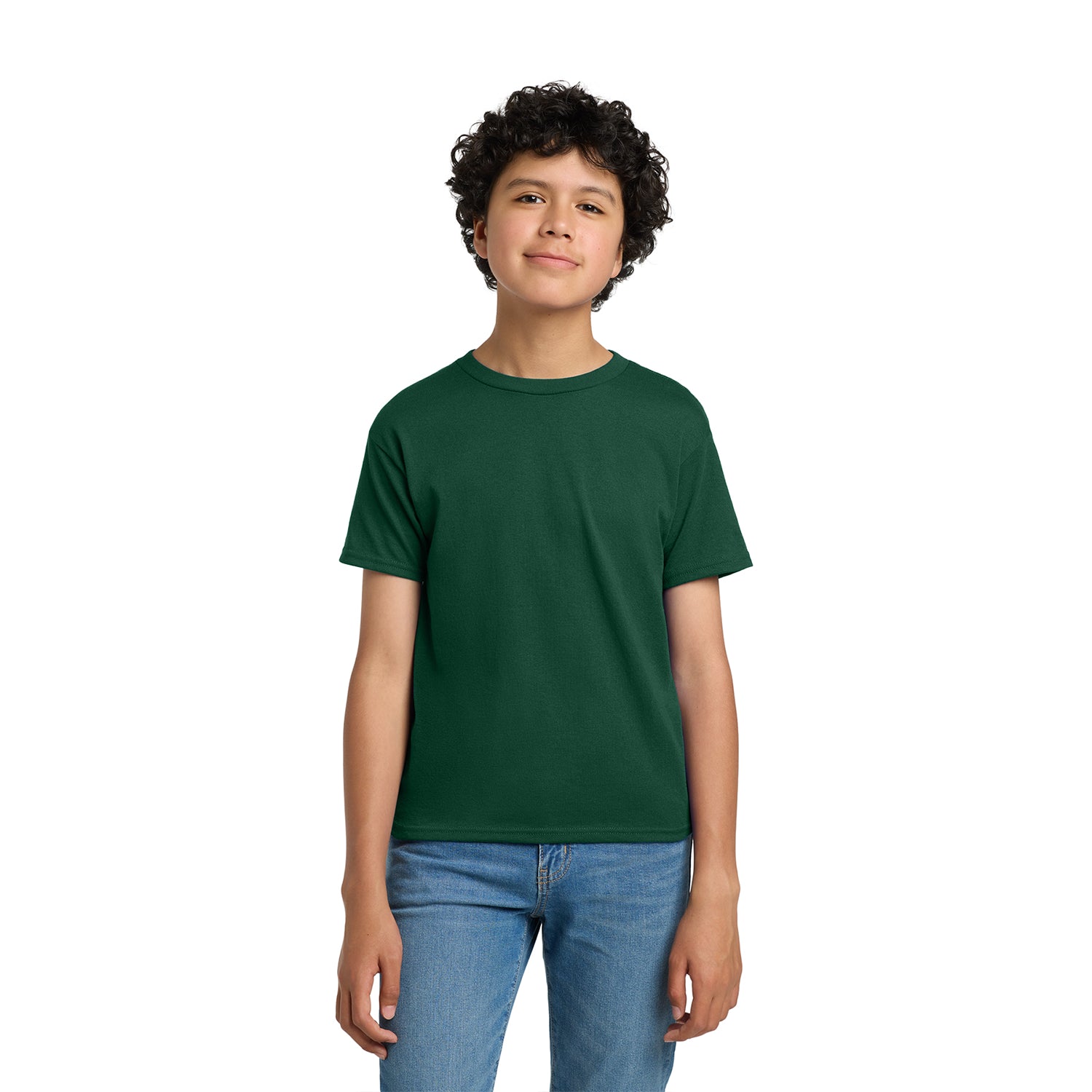 Hanes - Youth EcoSmart 50/50 Cotton/Poly T-Shirt Decorated - Deep Forest
