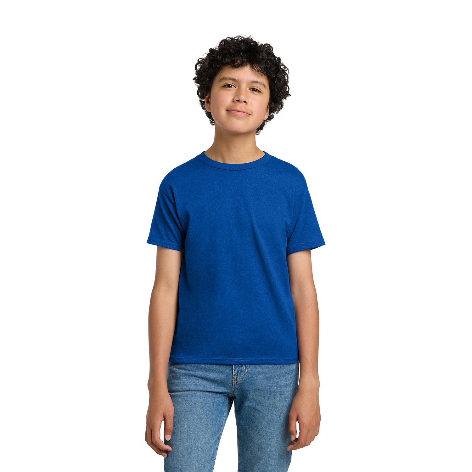 Hanes - Youth EcoSmart 50/50 Cotton/Poly T-Shirt Decorated - Deep Royal Blue