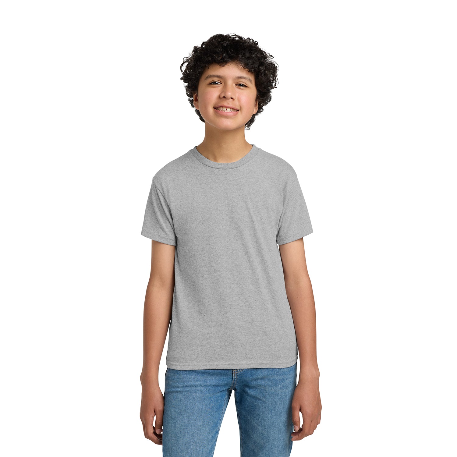Hanes - Youth EcoSmart 50/50 Cotton/Poly T-Shirt Decorated - Light Steel Grey