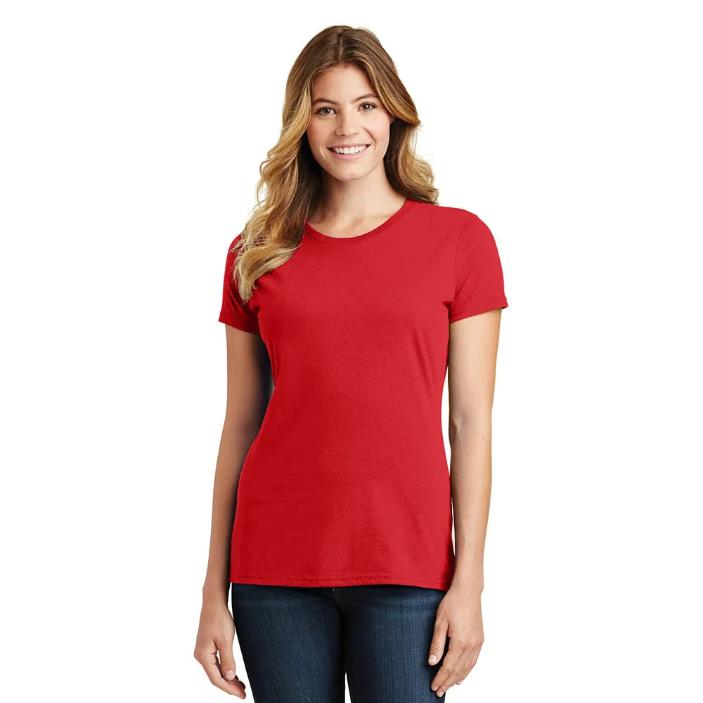 Port & Company Women's Fan Favorite Tee Decorated - Bright Red