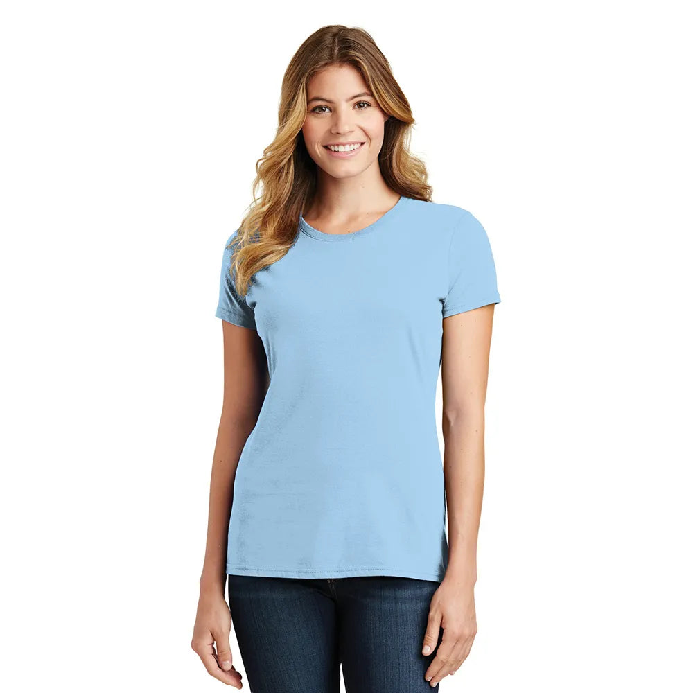 Port & Company Women's Fan Favorite Tee Decorated - Light Blue