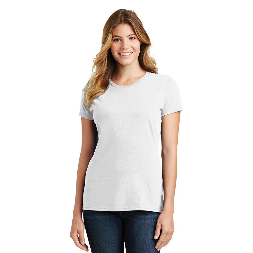 Port & Company Women's Fan Favorite Tee Decorated - White