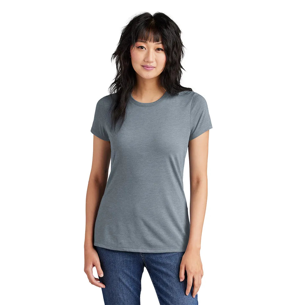 District Women’s Perfect Tri Tee Decorated - Flint Blue Heather