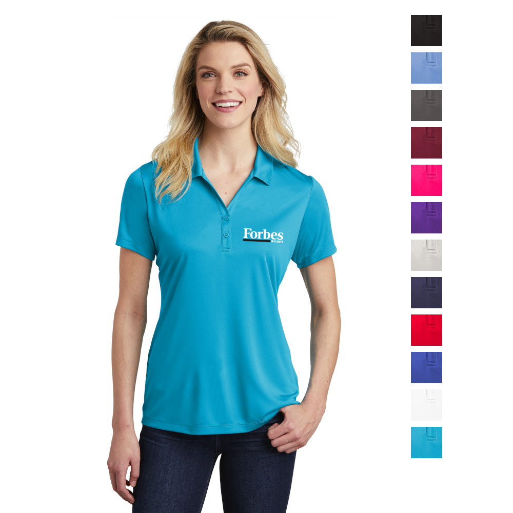Sport-Tek Sport-Tek Women's PosiCharge Competitor Embroidered Polo – White