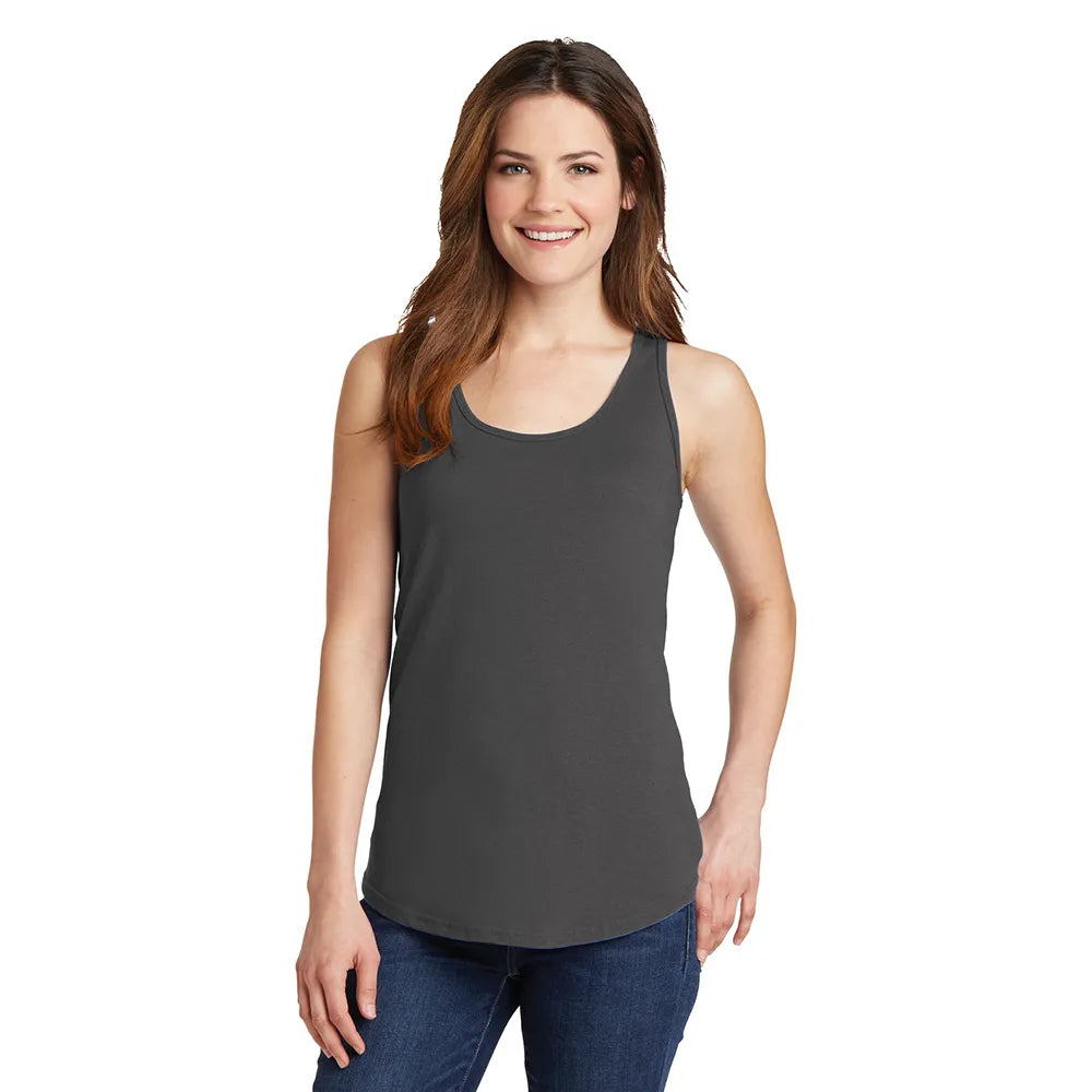 Port & Company Women's Core Cotton Tank Top Decorated - Charcoal Grey