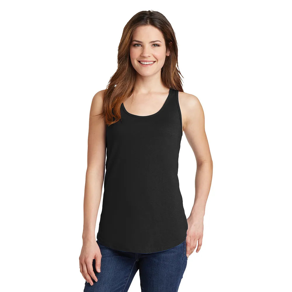 Port & Company Women's Core Cotton Tank Top Decorated - Jet Black