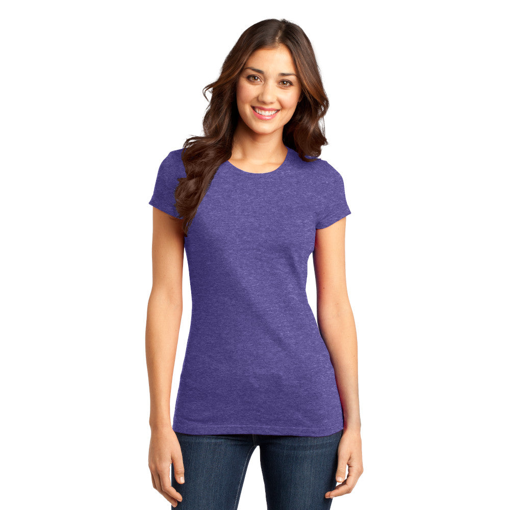 District Women’s Fitted Very Important Tee Decorated - Ice Blue