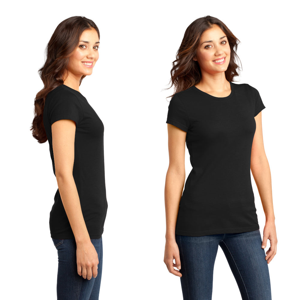 District Women’s Fitted Very Important Tee Decorated - Charcoal Grey