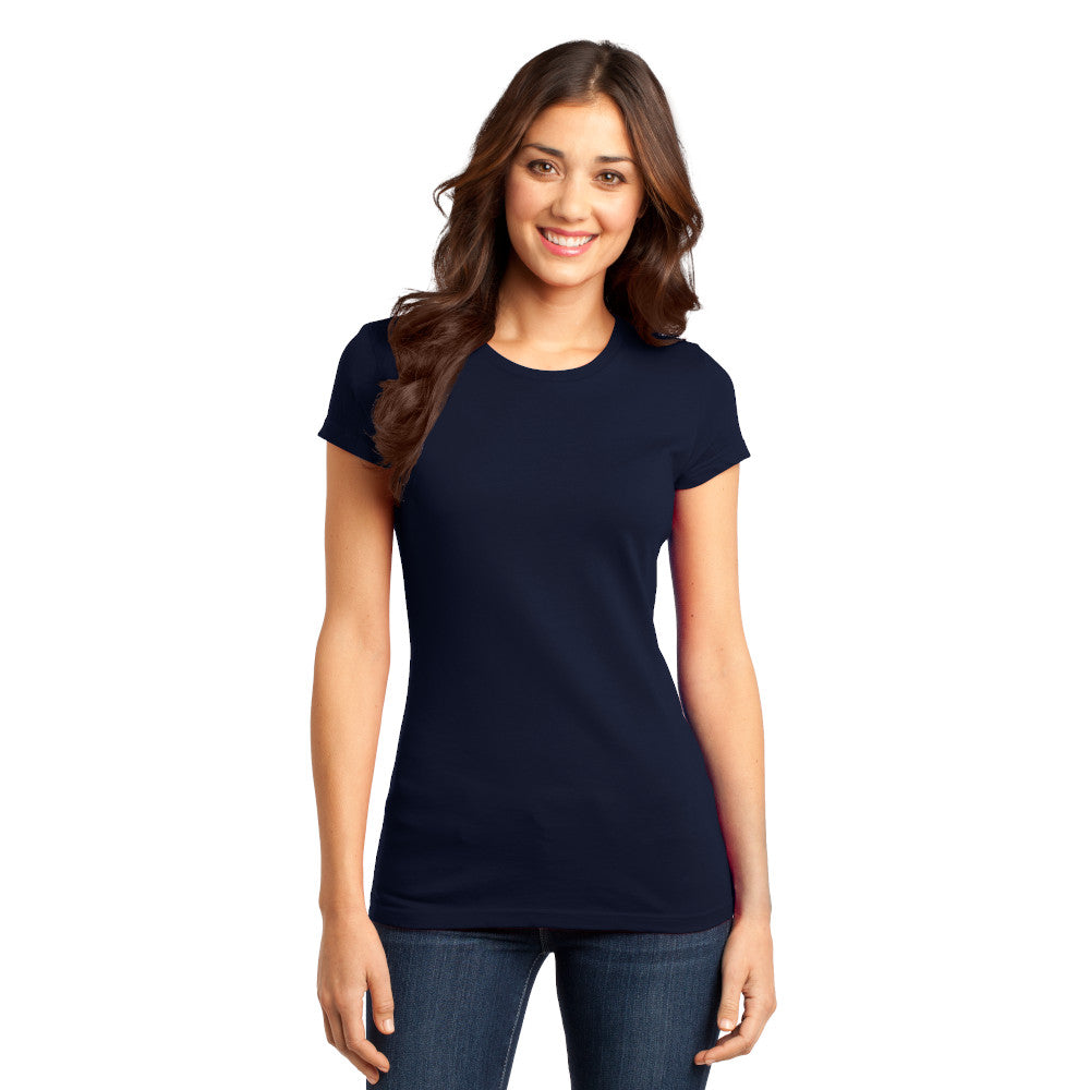 District Women’s Fitted Very Important Tee Decorated - White