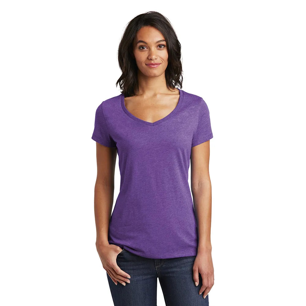 District Women’s Very Important Tee V-Neck Decorated - Light Heather Grey