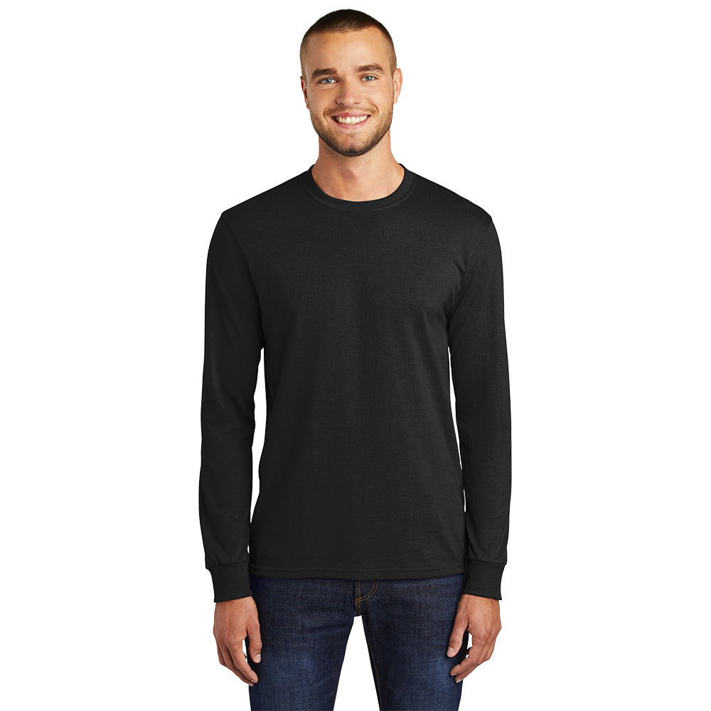 Port & Company Long Sleeve Core Blend Tee Decorated - Jet Black (PMS BLACK C)