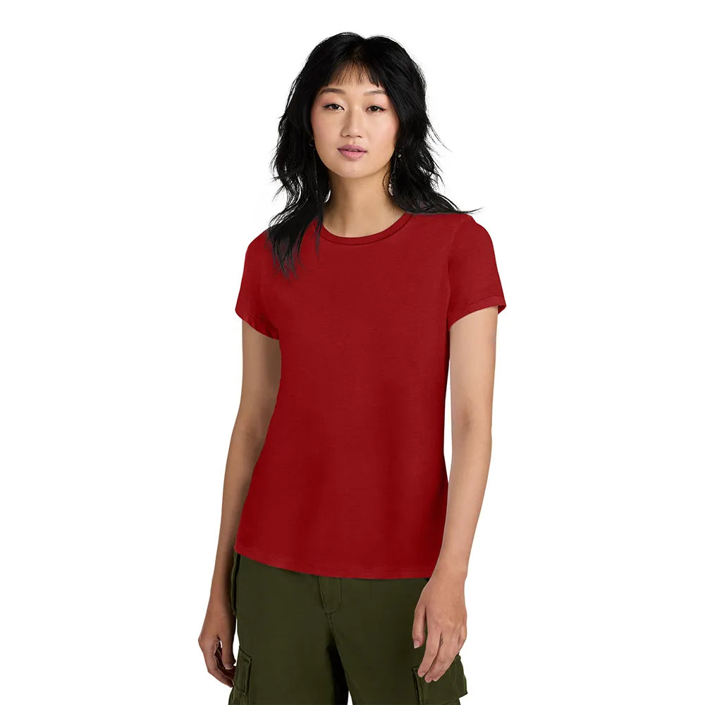 District Women’s Perfect Weight Tee Decorated - Coral Pink