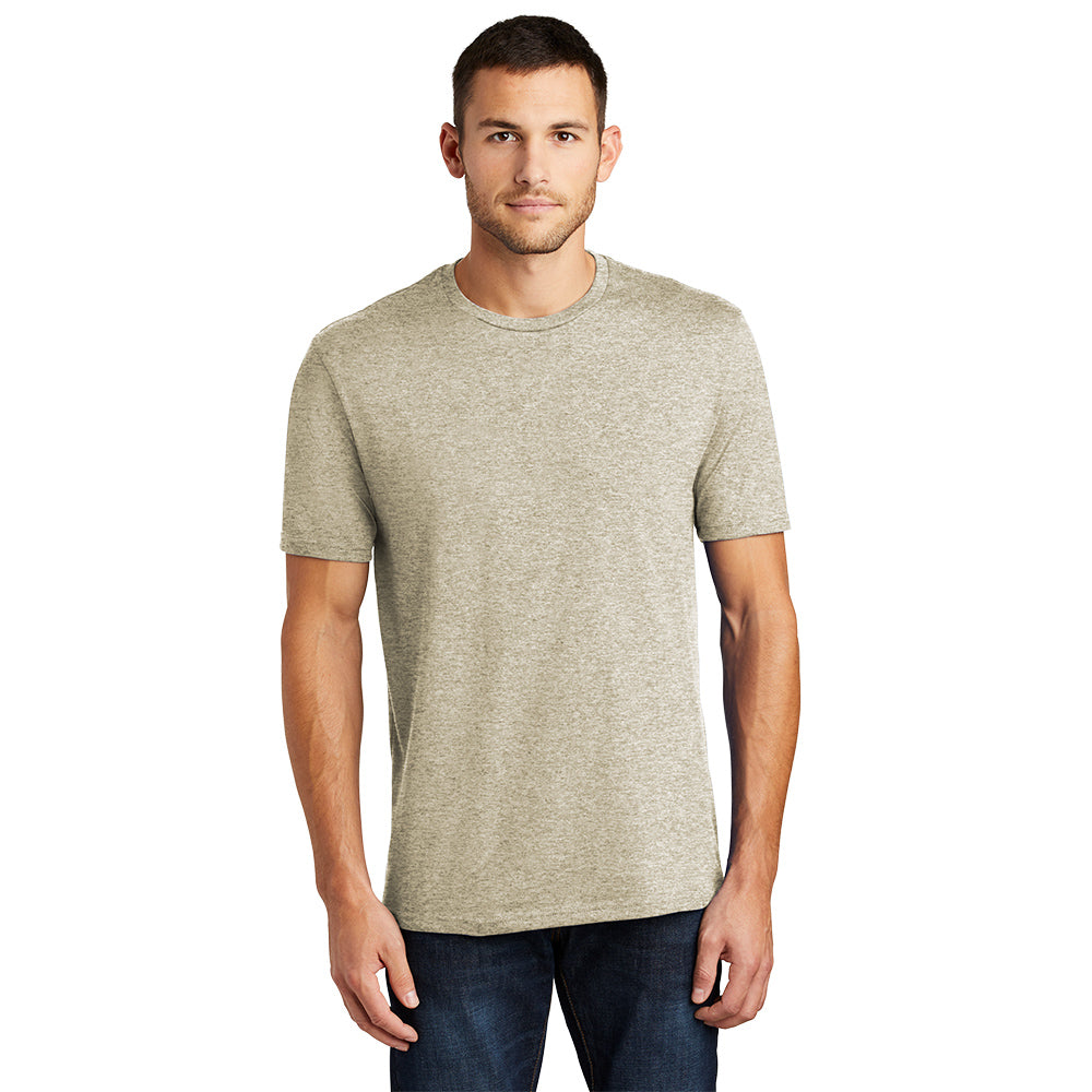 District Perfect Weight Tee Decorated - Heathered Latte Beige (PMS 7530C)