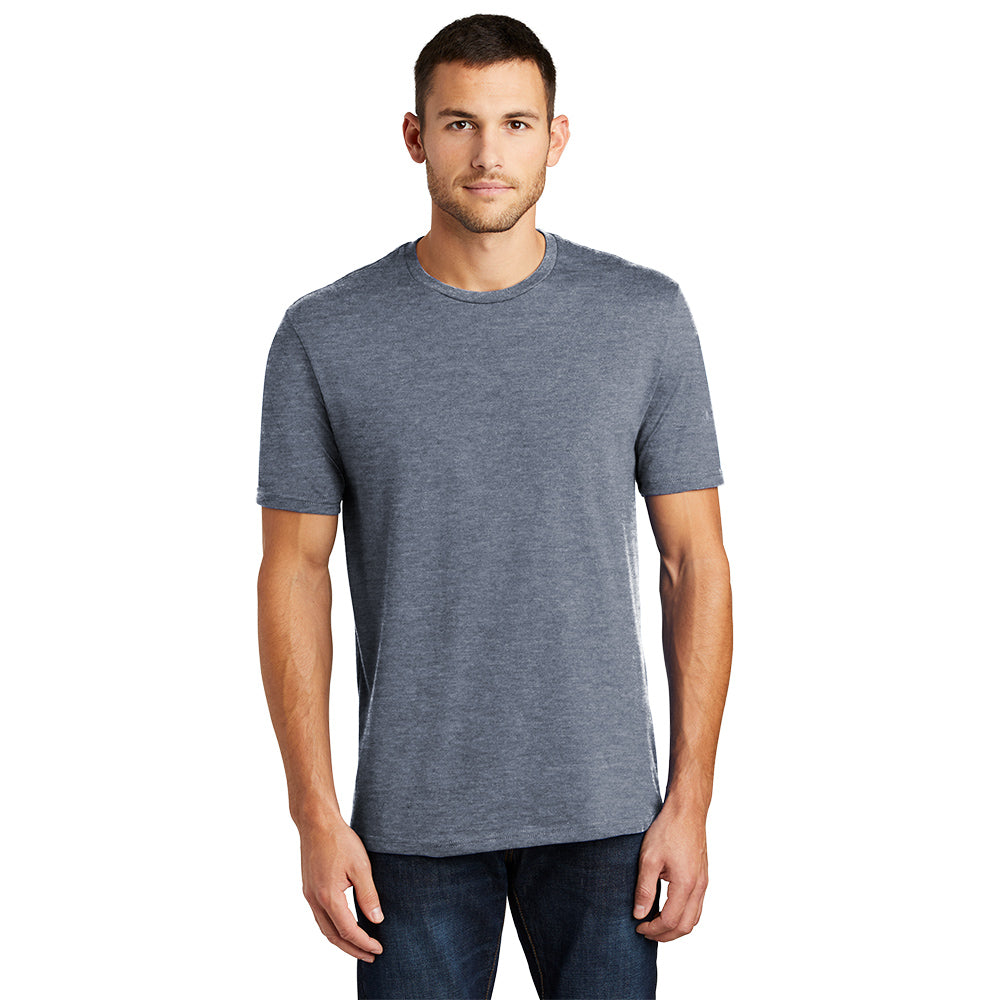 District Perfect Weight Tee Decorated - Heathered Navy Blue (PMS 2379C)