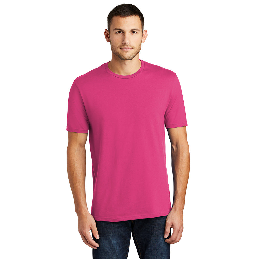 District Perfect Weight Tee Decorated - Dark Fuchsia Pink (PMS 2452C)