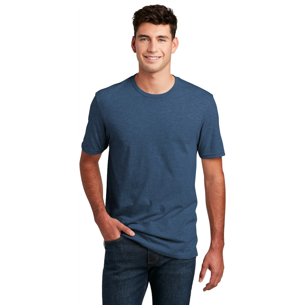 District Perfect Blend CVC Tee Decorated - Deep Royal Blue Fleck (PMS 2378C)