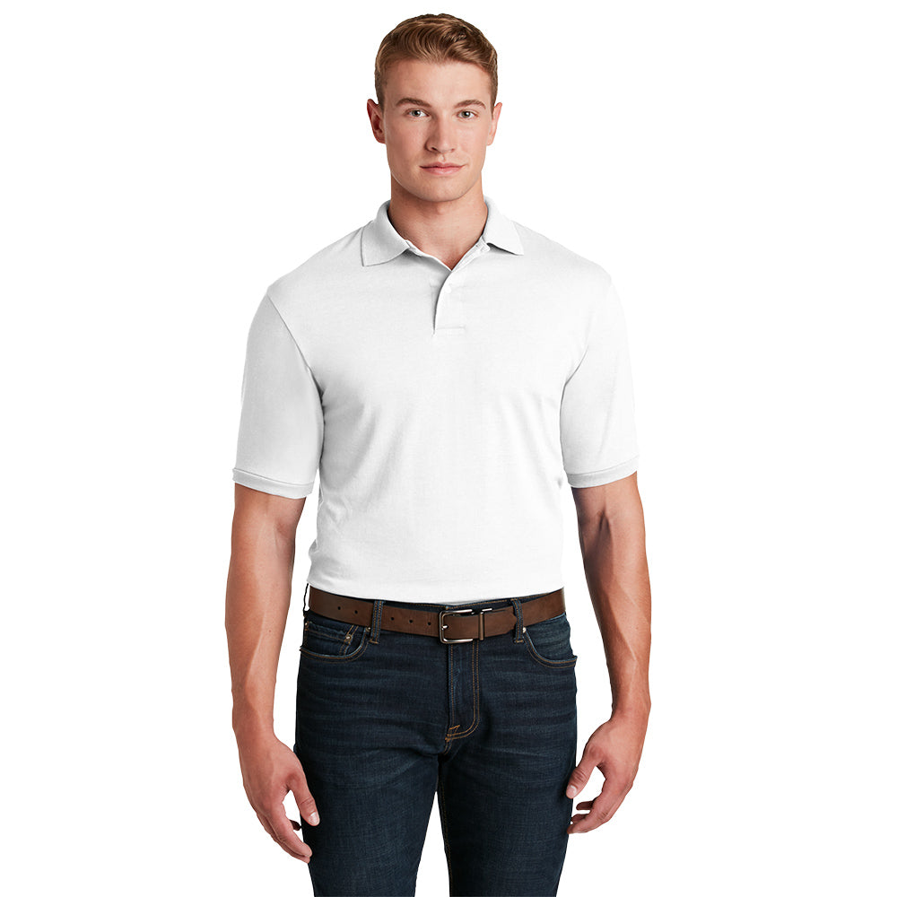 Jerzees - SpotShield 5.4-Ounce Jersey Knit Sport Shirt Embroidered – True Red