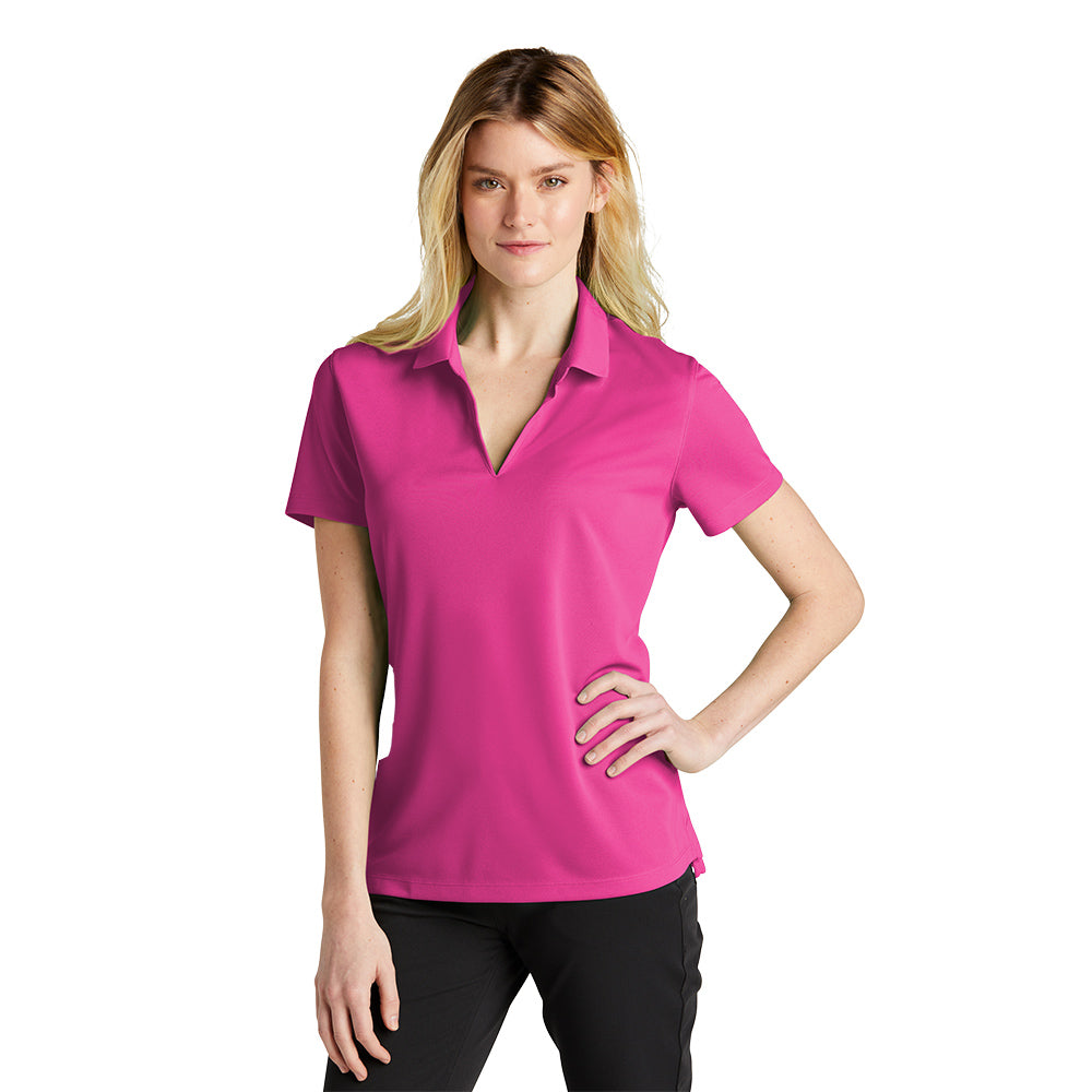 Nike Women's Dri-FIT Micro Pique 2.0 Embroidered Polo - White