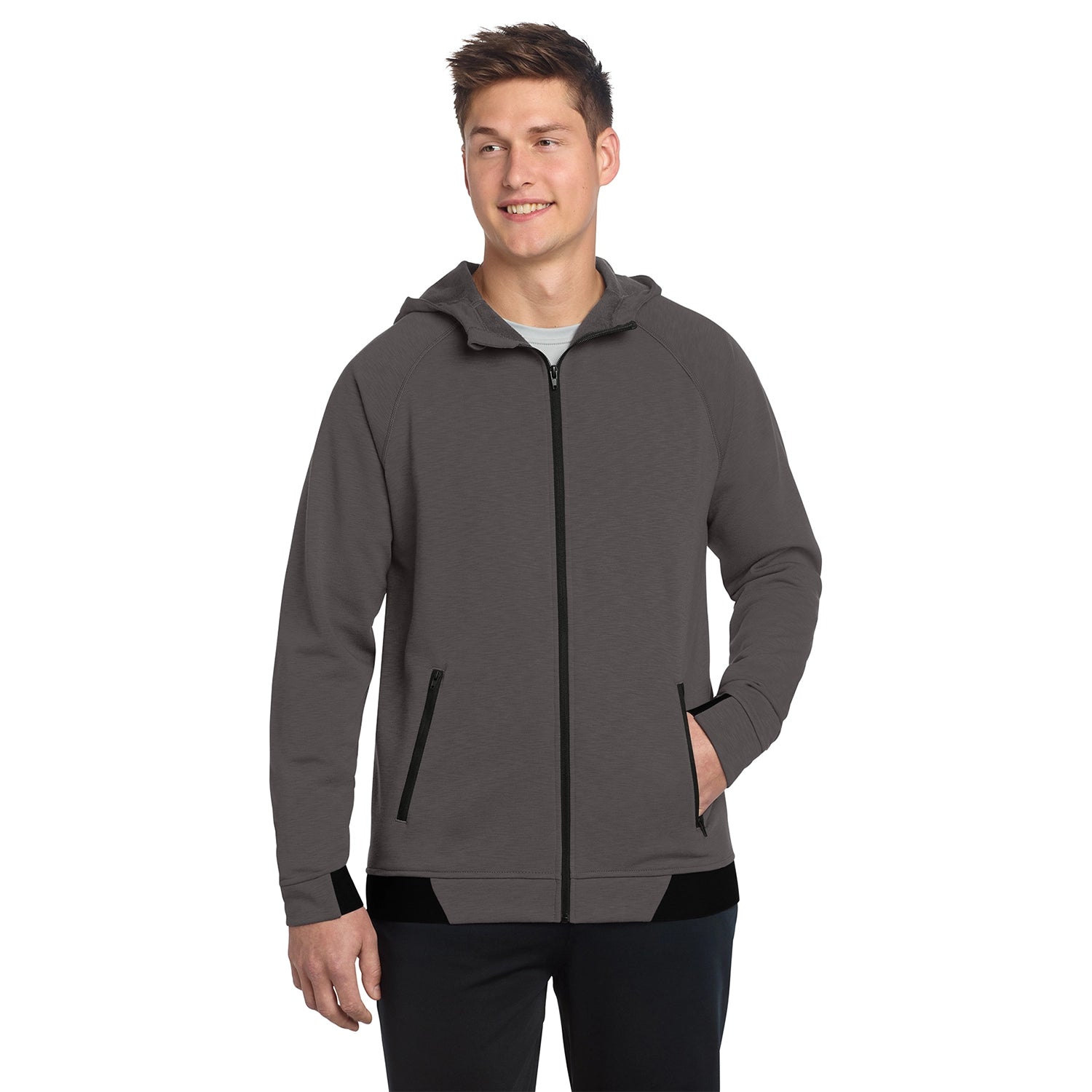 SportTek Decorated PosiCharge Strive Hooded FullZip