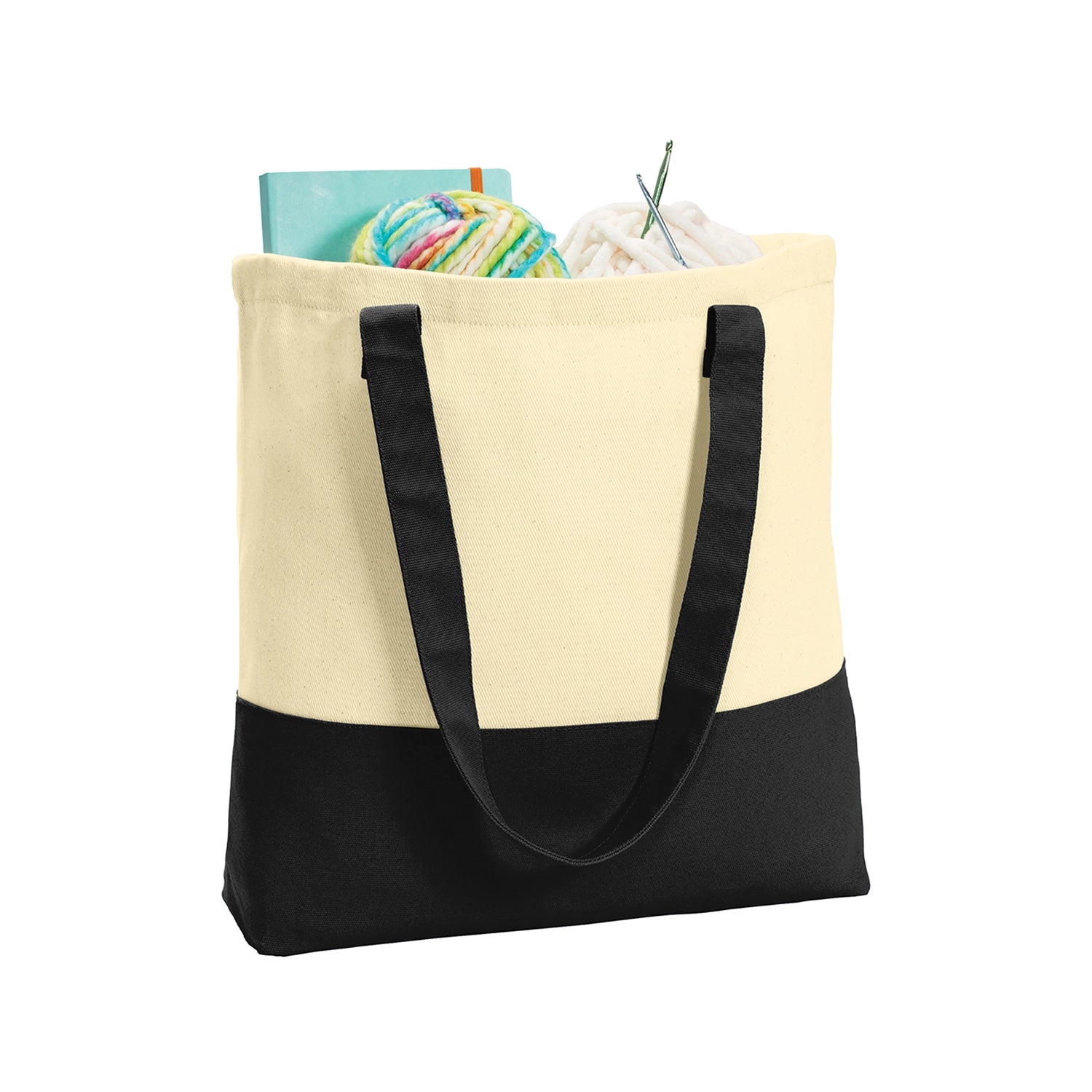 Port Authority Decorated Colorblock Cotton Tote